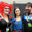 Summer Glau posing with fans at Gen Con, July 31 - August 1, 2015