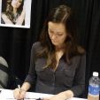 Summer Glau signing autographs at her booth