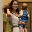 Summer Glau with her daughter Milena at Awesome Con