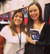 Best part of Denver Pop Culture Conn: giving a signed copy of The Almost Girl to Summer Glau who was the inspiration for Riven